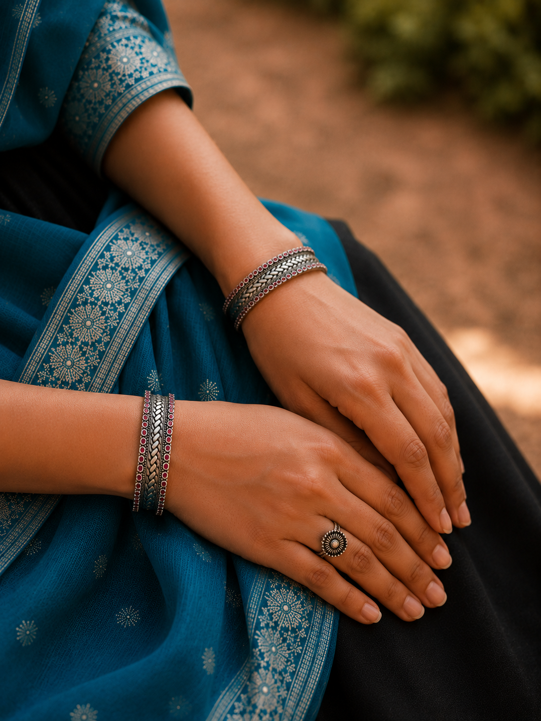 Silver Designer Bangles