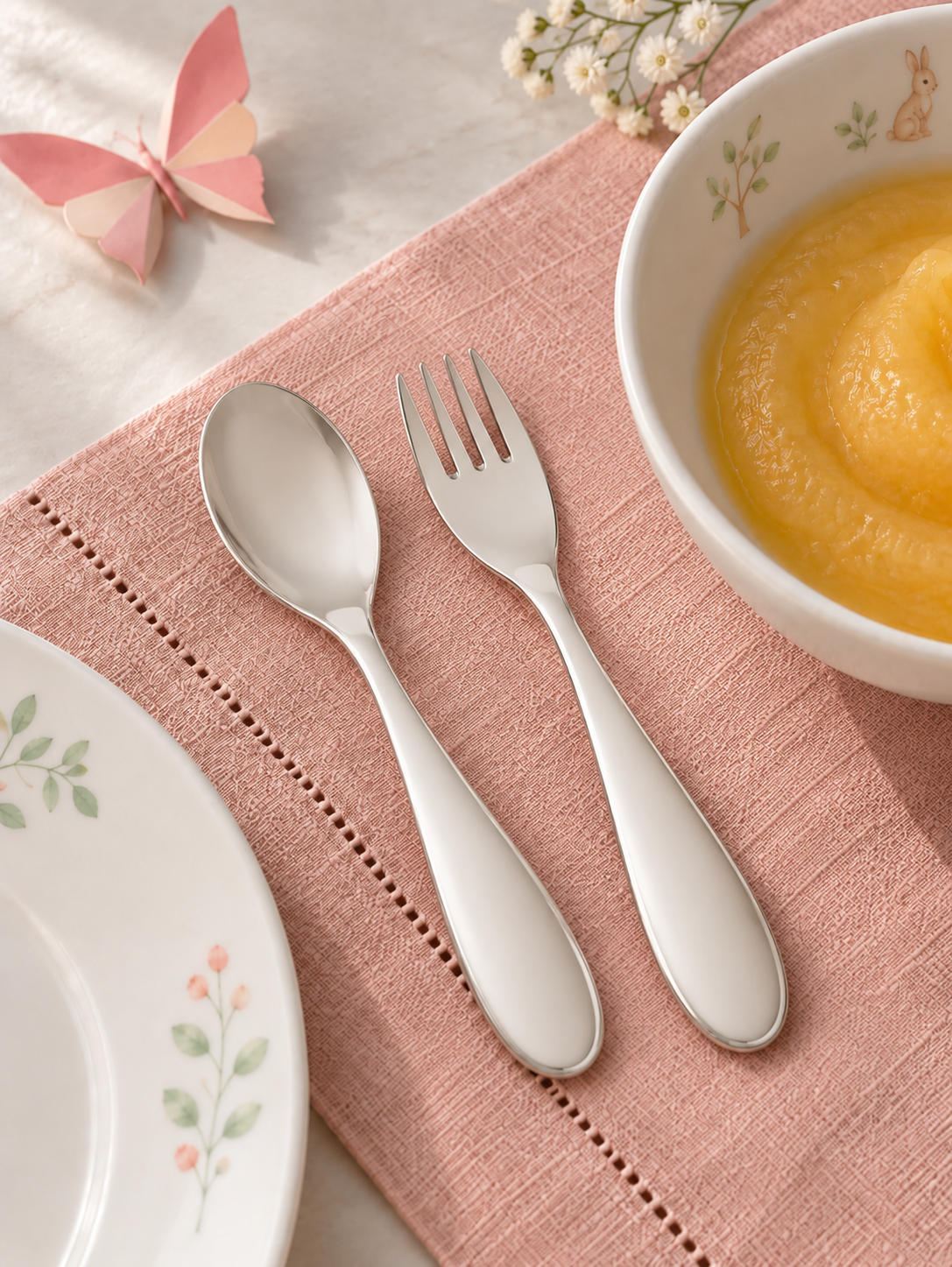 Silver plated two-piece flatware set