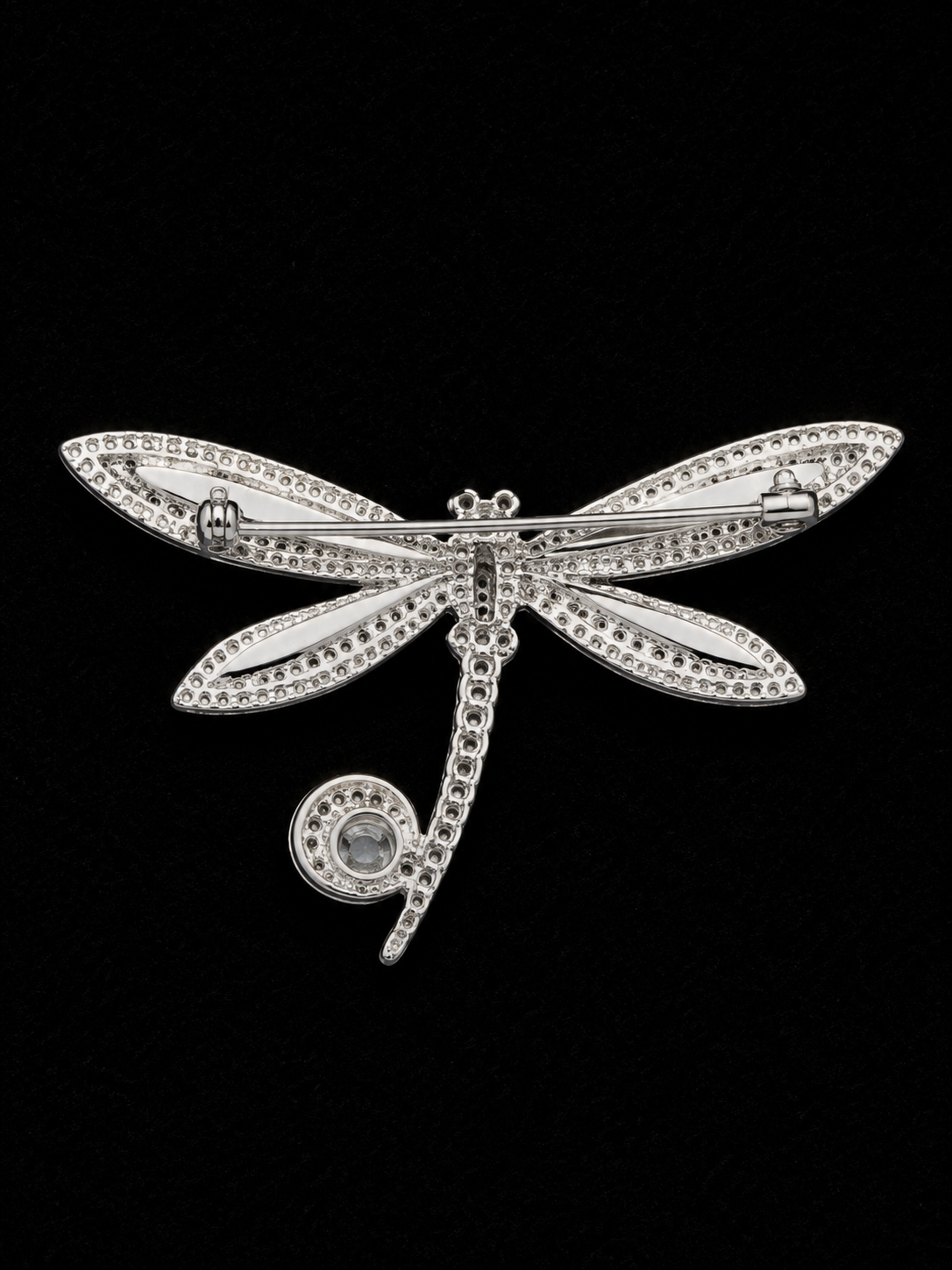 Premium Mother of Pearl Dragonfly Brooch with Pearl & Crystal