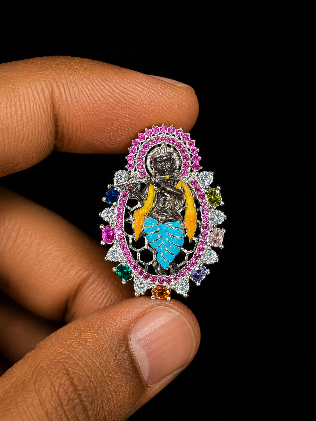 Shree krishna Statement Brooch