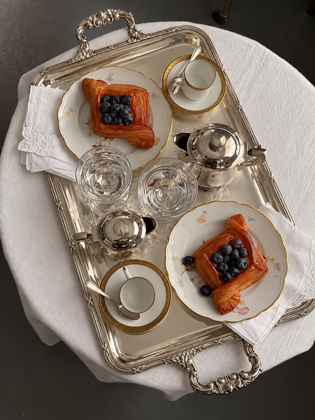 silver tray