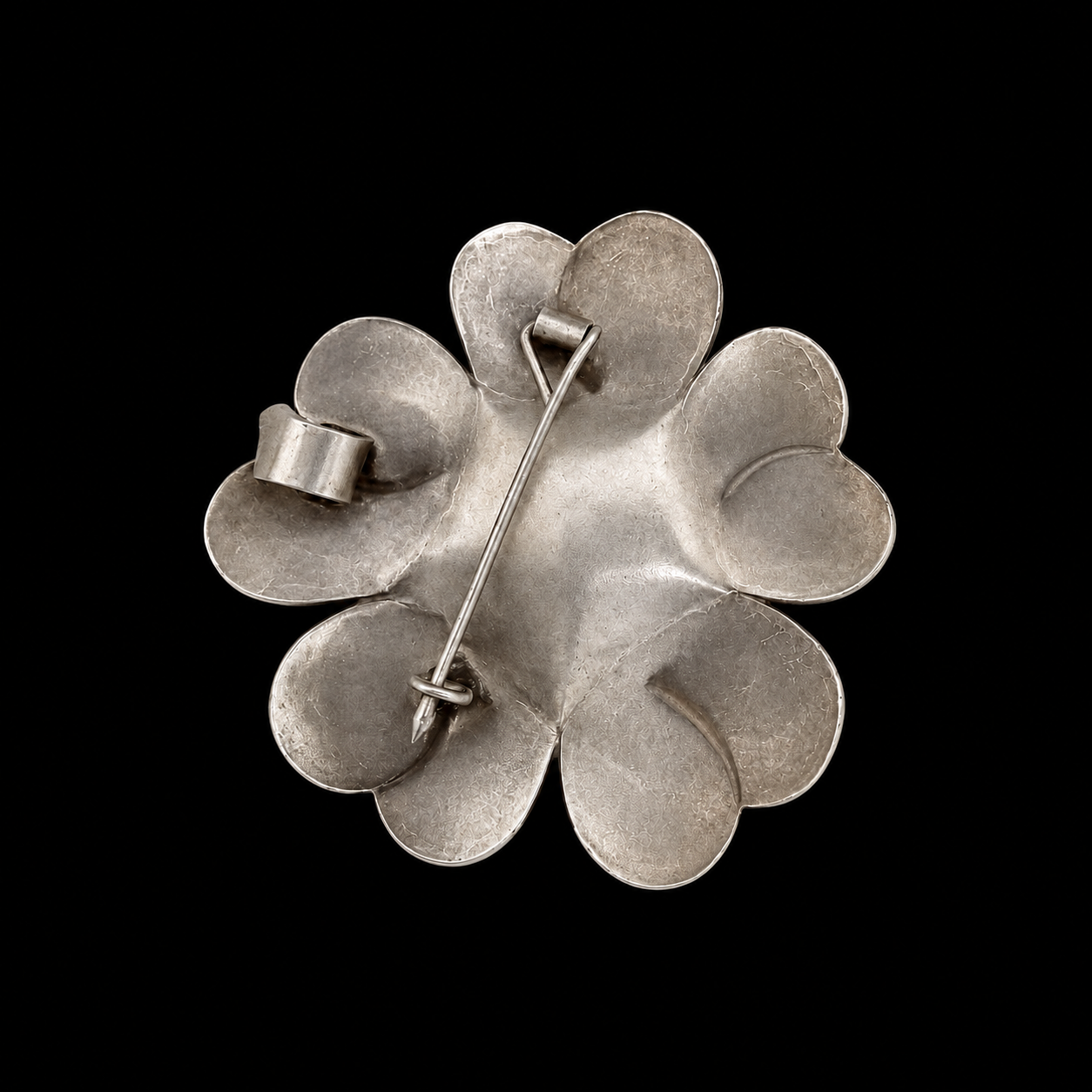 Silver Blossom Floral Brooch