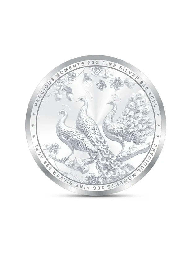 BIS Hallmarked Peacock Silver Coin 999 Pure