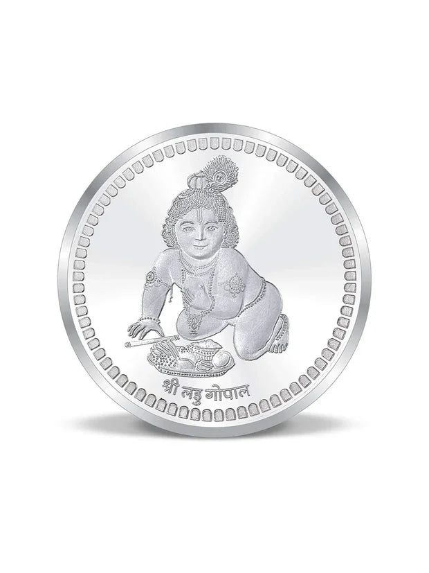 BIS Hallmarked Lord Krishna 10GM 999 Pure Silver Coin