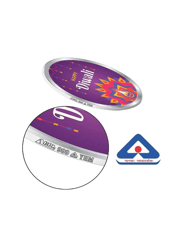 BIS Hallmarked Personalised Silver Coin Diwali Corporate Gifting, Business Promotion, Dealer, Distributor, Return Gift, Customer, Employees 999 Pure