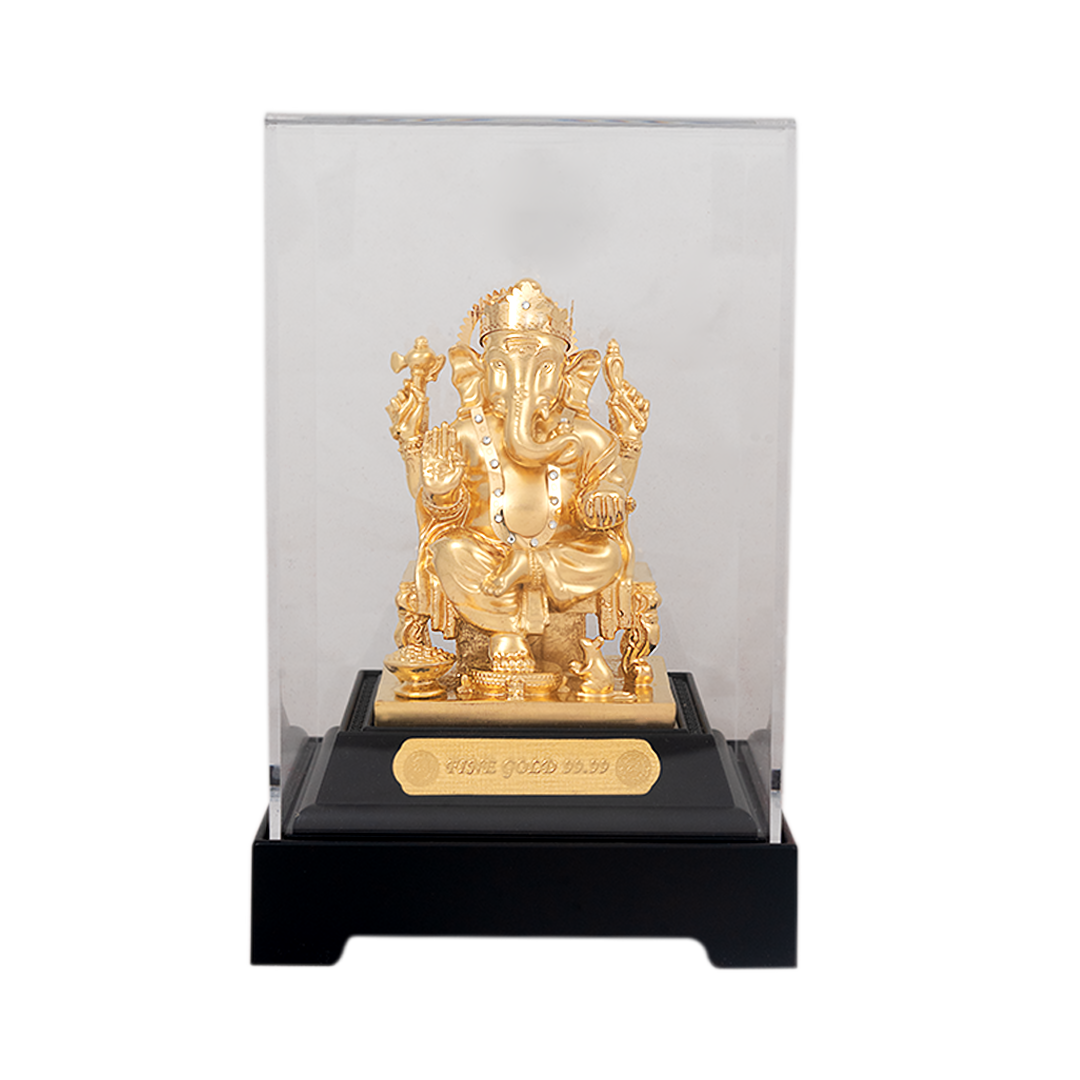 24KT Ganesha Gold Foil Window Frame