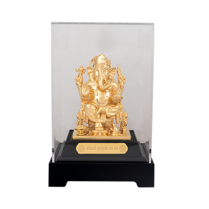 24KT Ganesha Gold Foil Window Frame