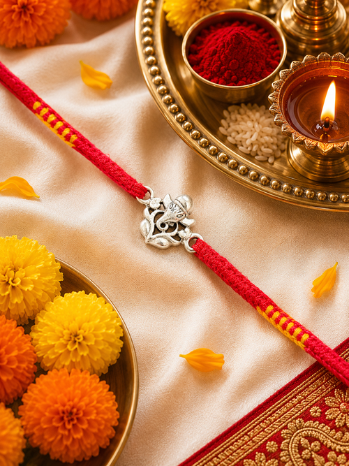 925 Sterling Silver Lord Ganesha Rakhi