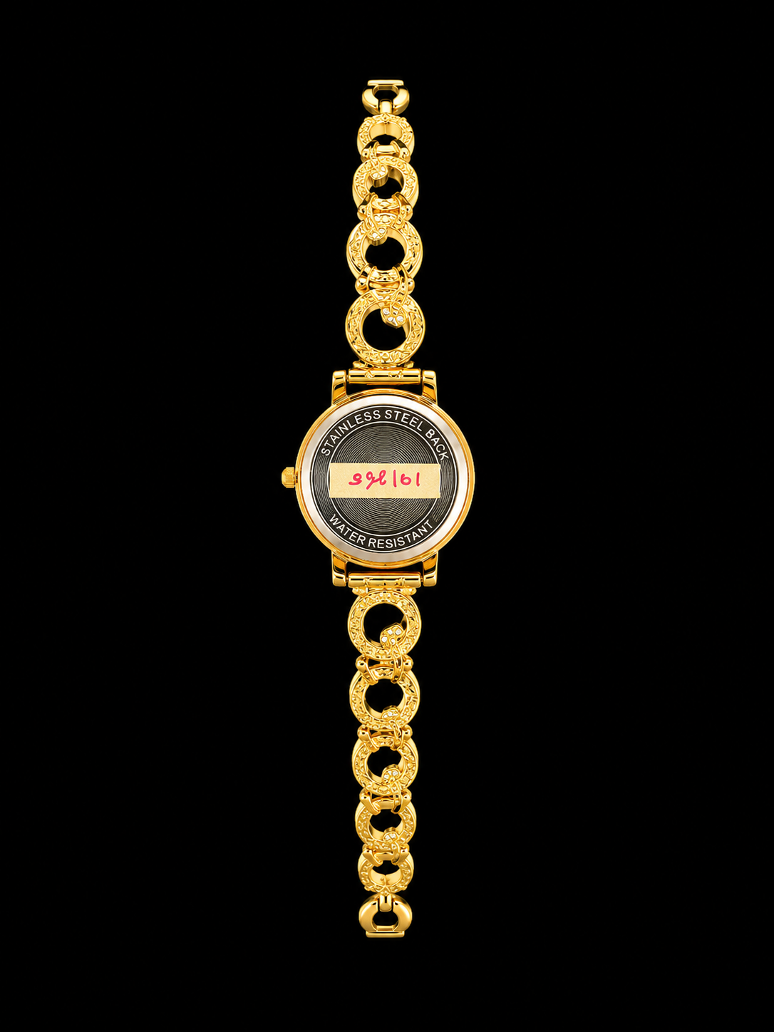 Traditional Gold-Tone Designer Women's Watch with Ruby