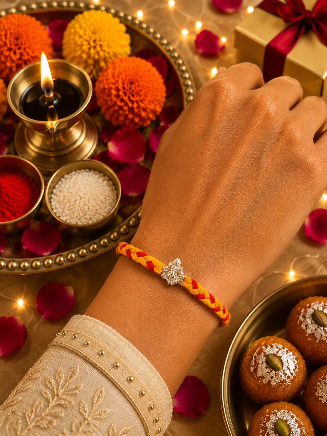 Silver Lord Ganesha Rakhi