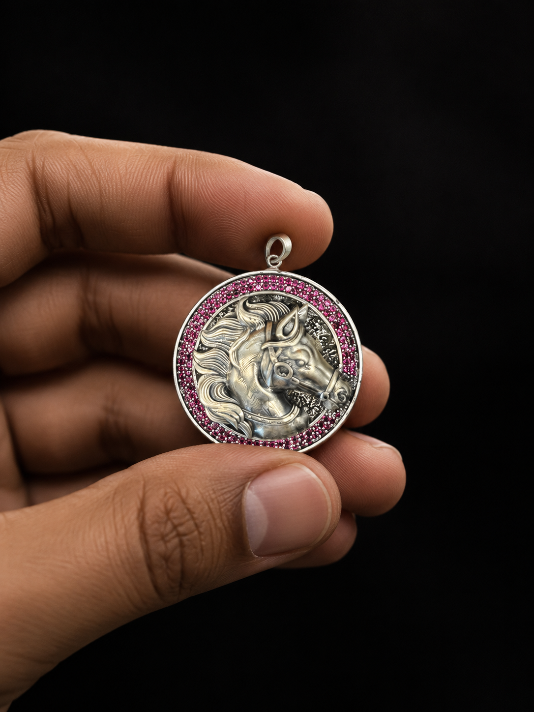 Silver Horse Head Brooch
