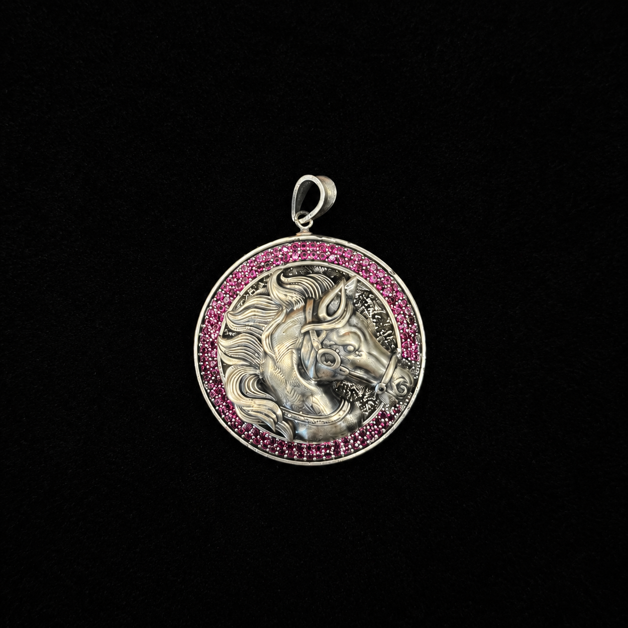 Silver Horse Head Brooch