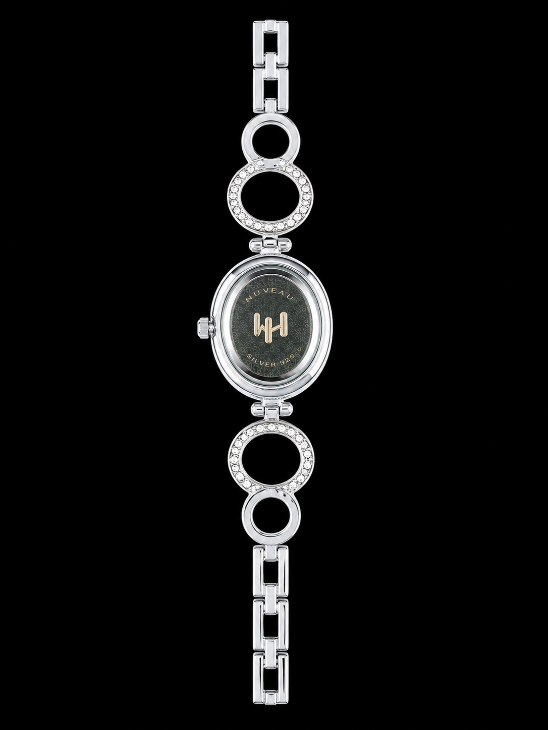 Elegant Crystal Infinity Silver Women's Watch