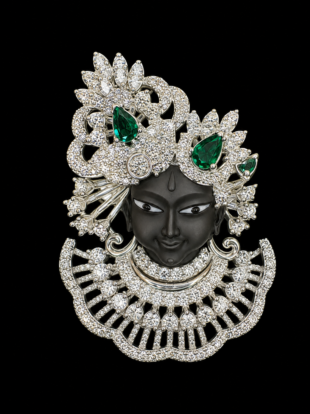 Krishna Emerald Statement Brooch