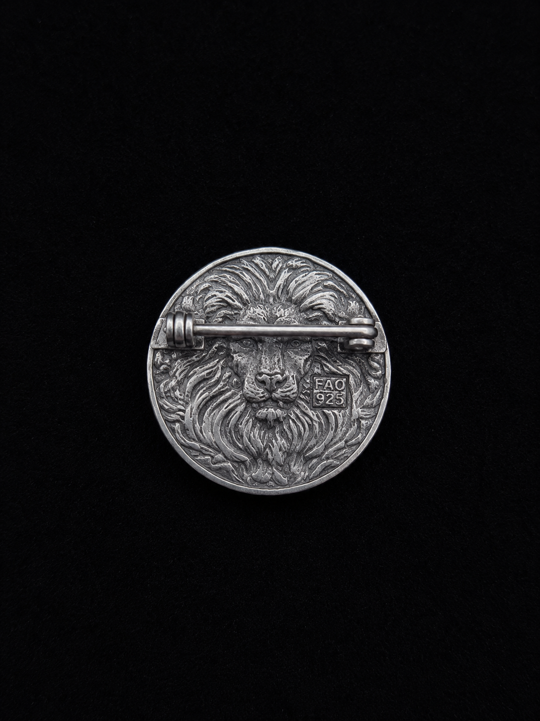 Lion Head Brooch