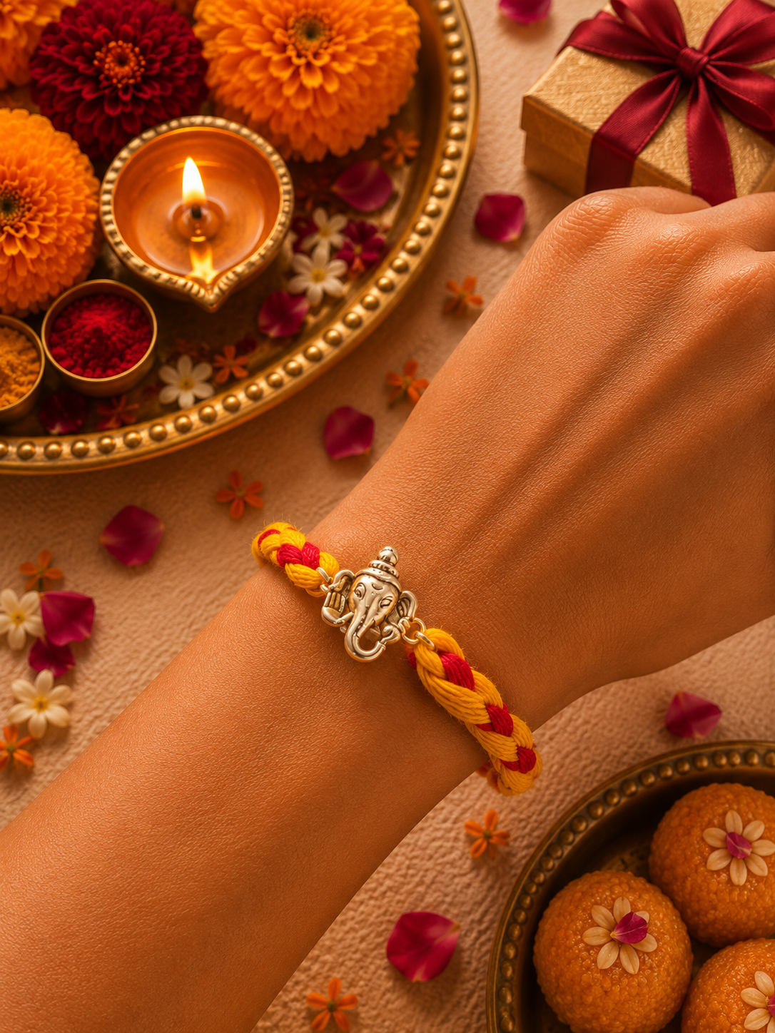 Silver Lord Ganesha Rakhi