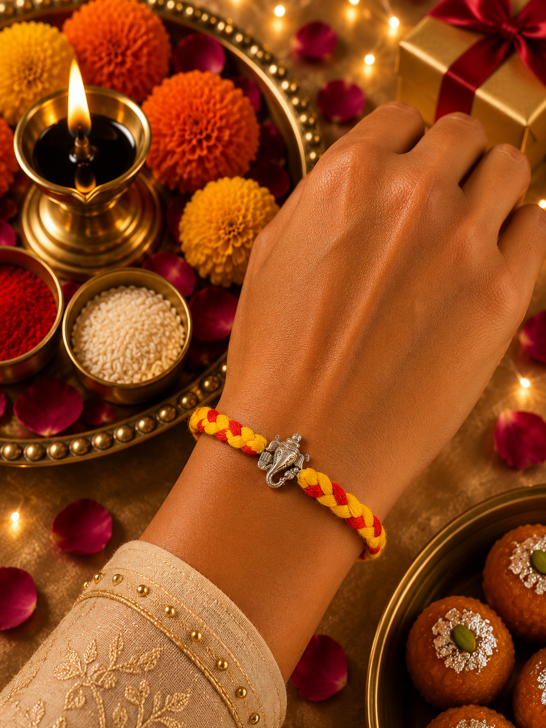 Silver Lord Ganesha Rakhi