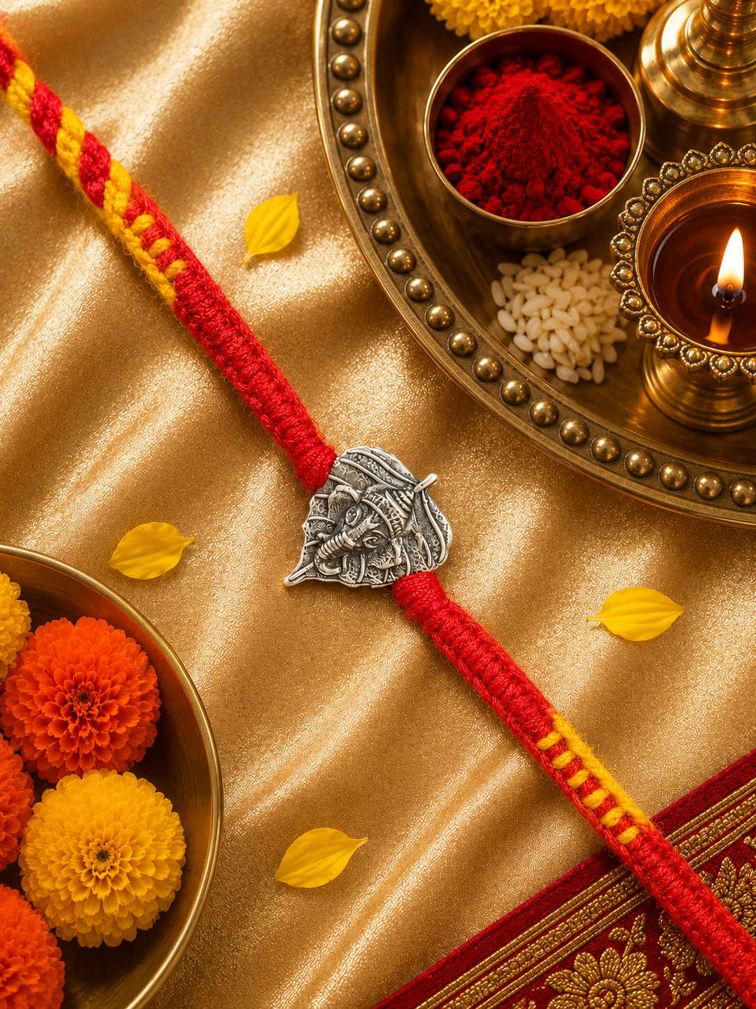 Silver Lord Ganesha Rakhi