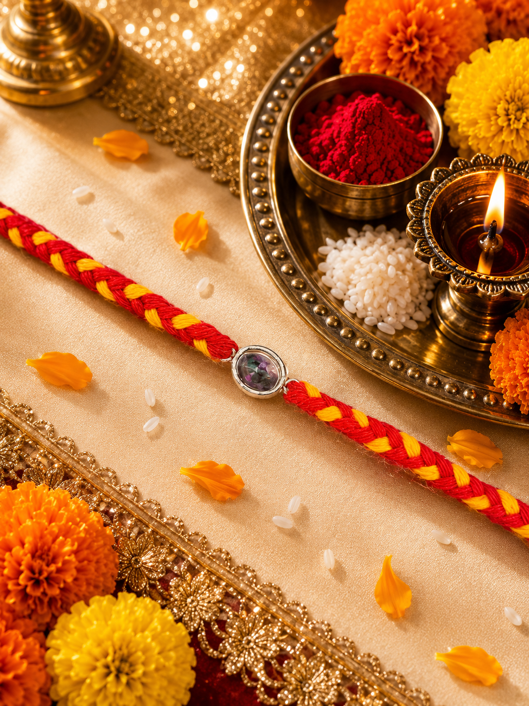 Stone Silver Rakhi
