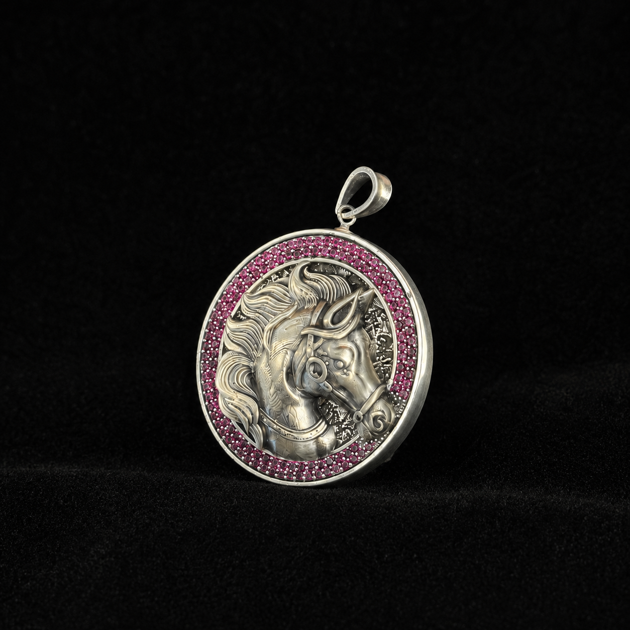 Silver Horse Head Brooch