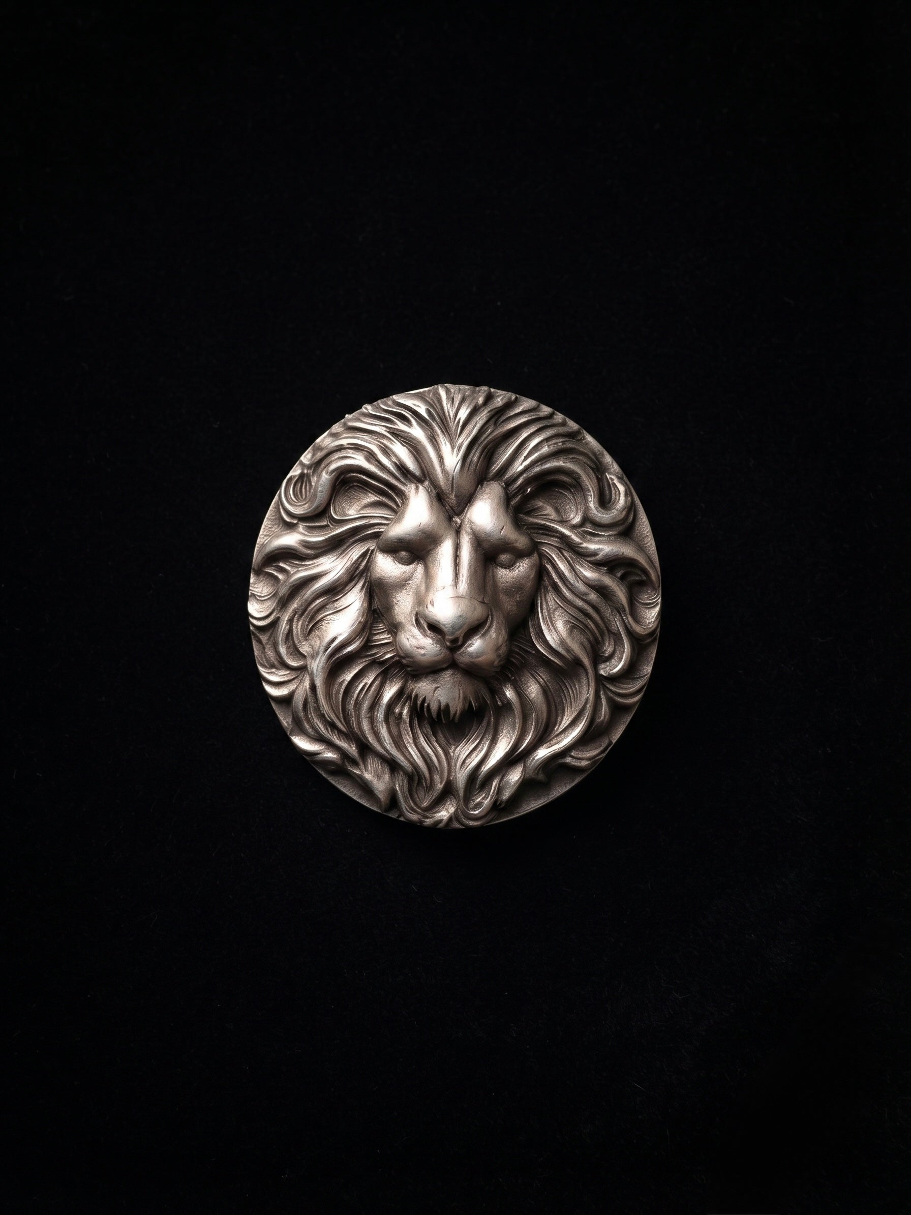 Lion Head Brooch