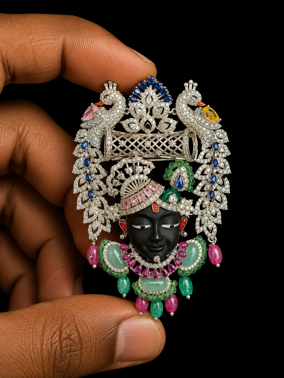 Krishna Statement Brooch
