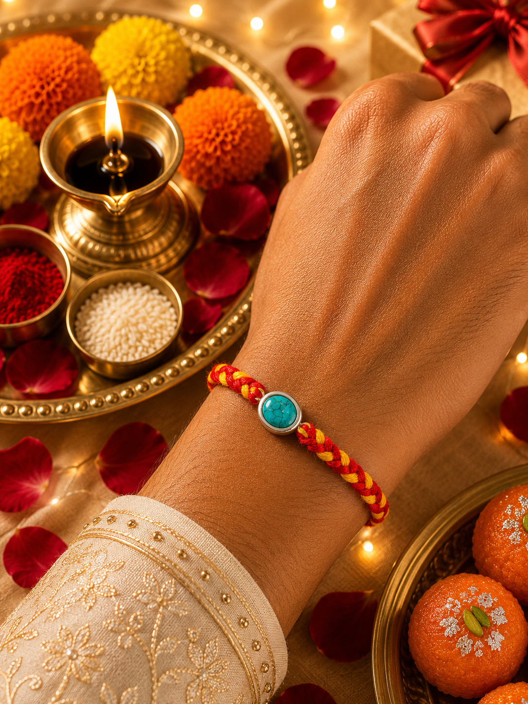 Stone Silver Rakhi