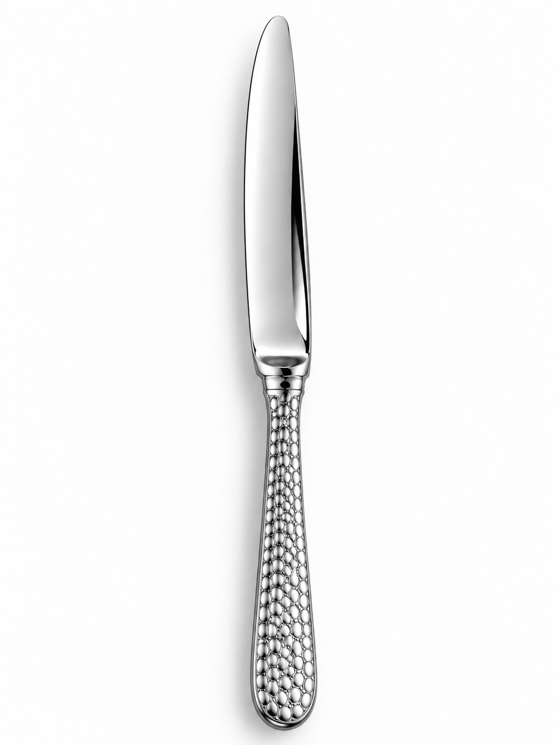 Premium Honeycomb Design Silver Table Knife