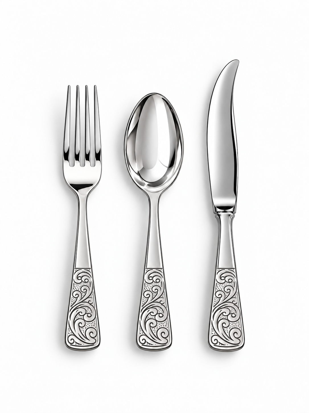 Silver Spoon, Fork & Knife Cutlery Set