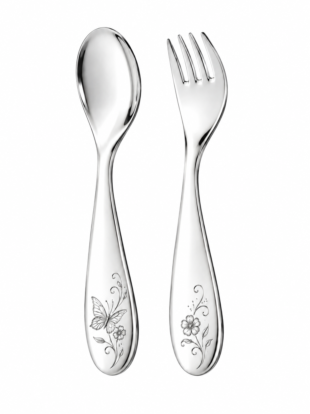 Silver plated two-piece flatware set