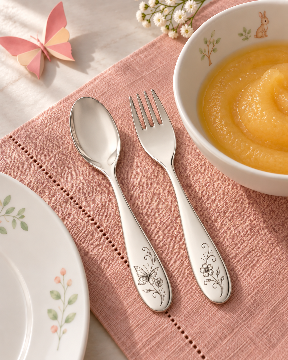 Silver plated two-piece flatware set