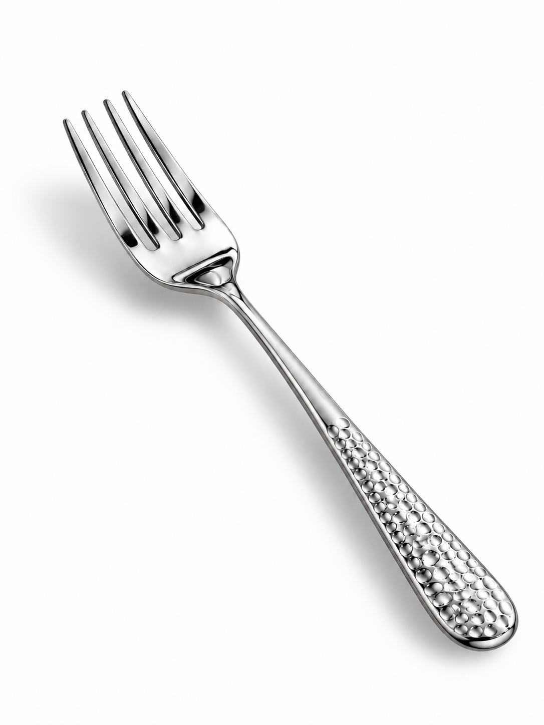 Premium Hammered Design Silver Fork