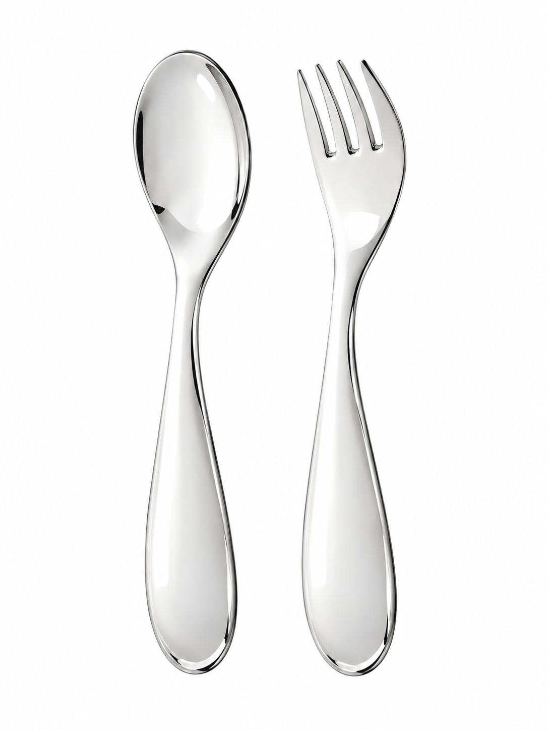 Silver plated two-piece flatware set