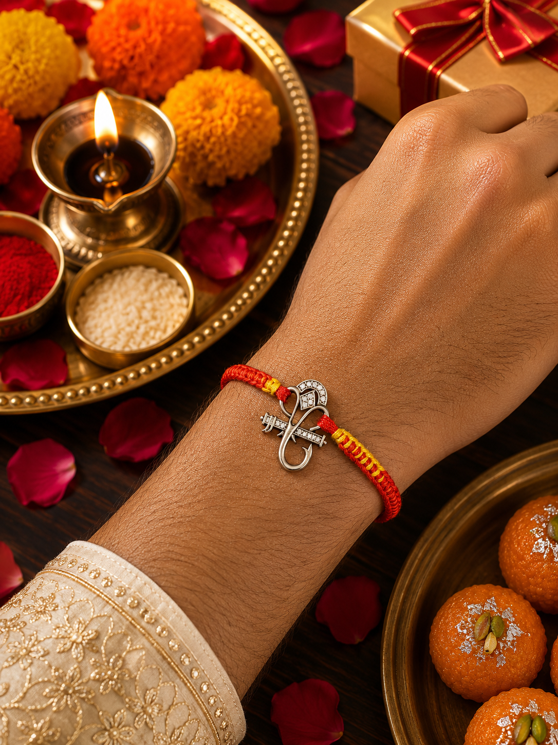 Silver Lord Ganesha Rakhi