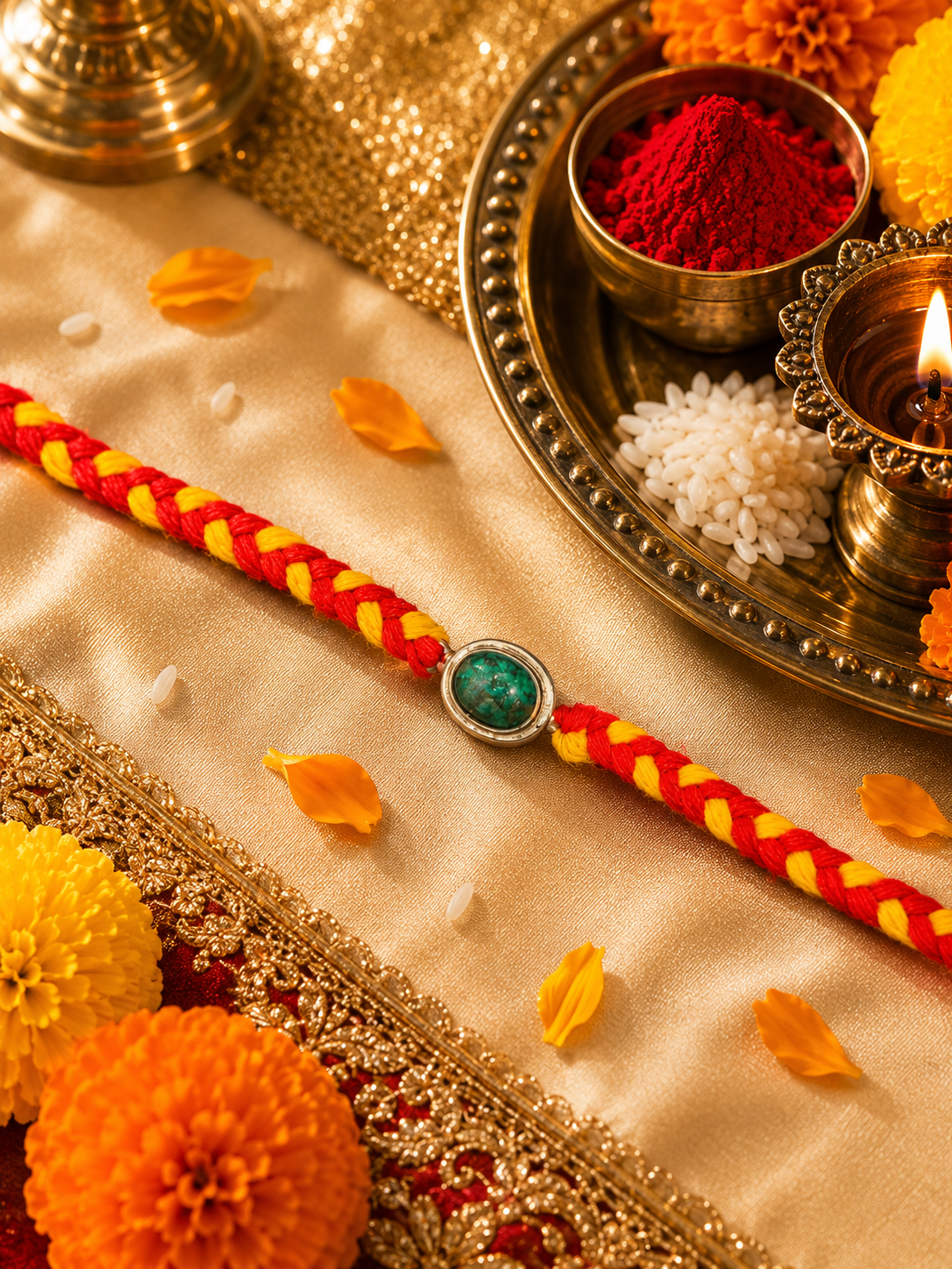 Stone Silver Rakhi