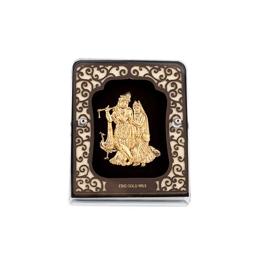 24KT Gold Foil Radha Krishna TableTop