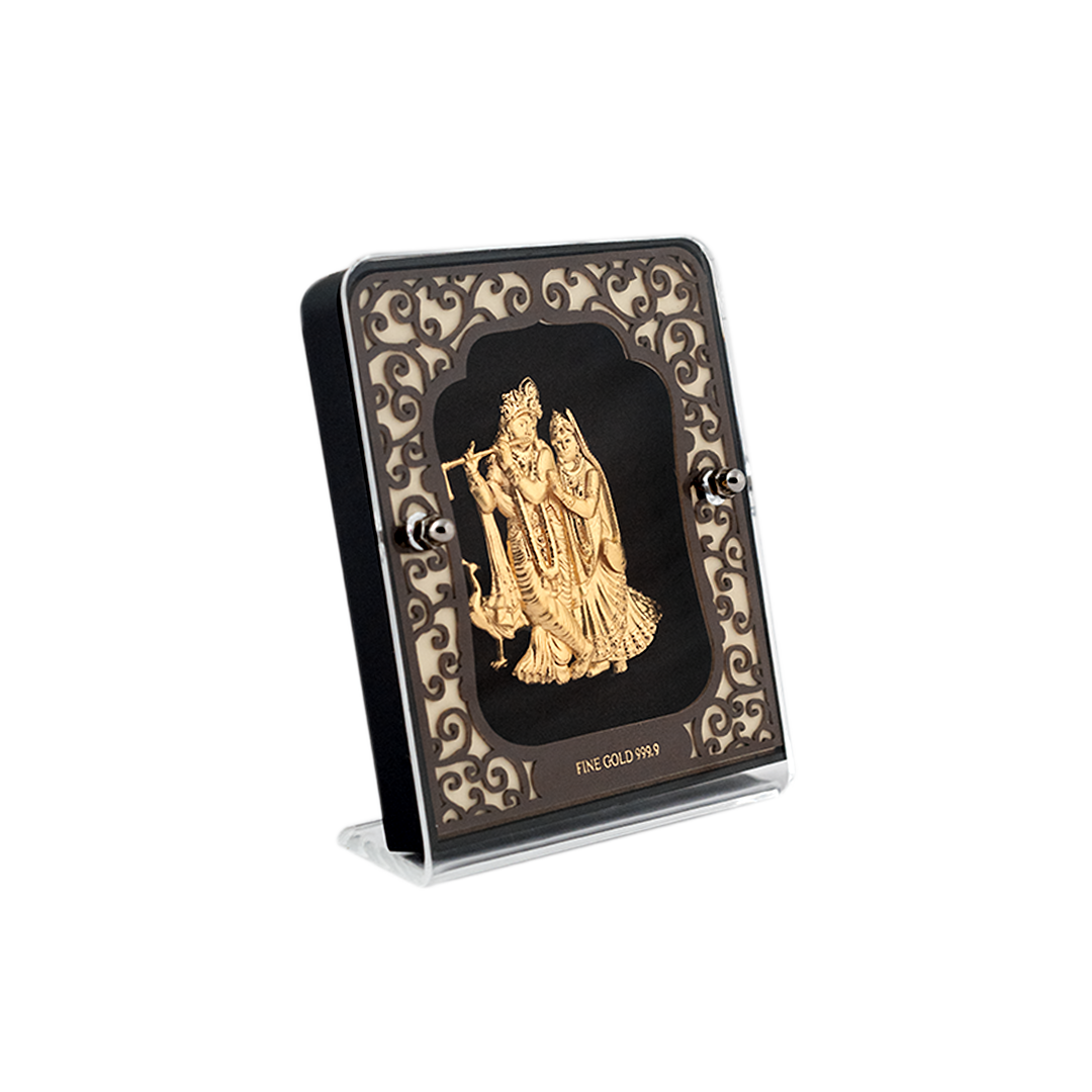 24KT Gold Foil Radha Krishna TableTop