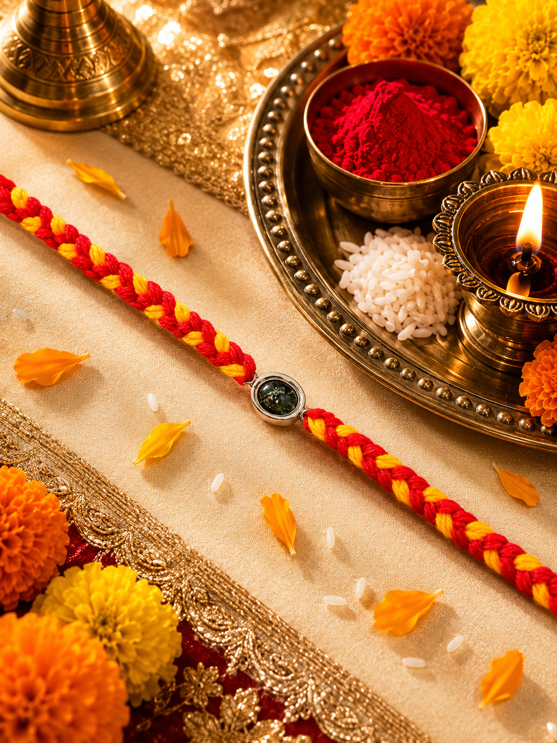 Stone Silver Rakhi