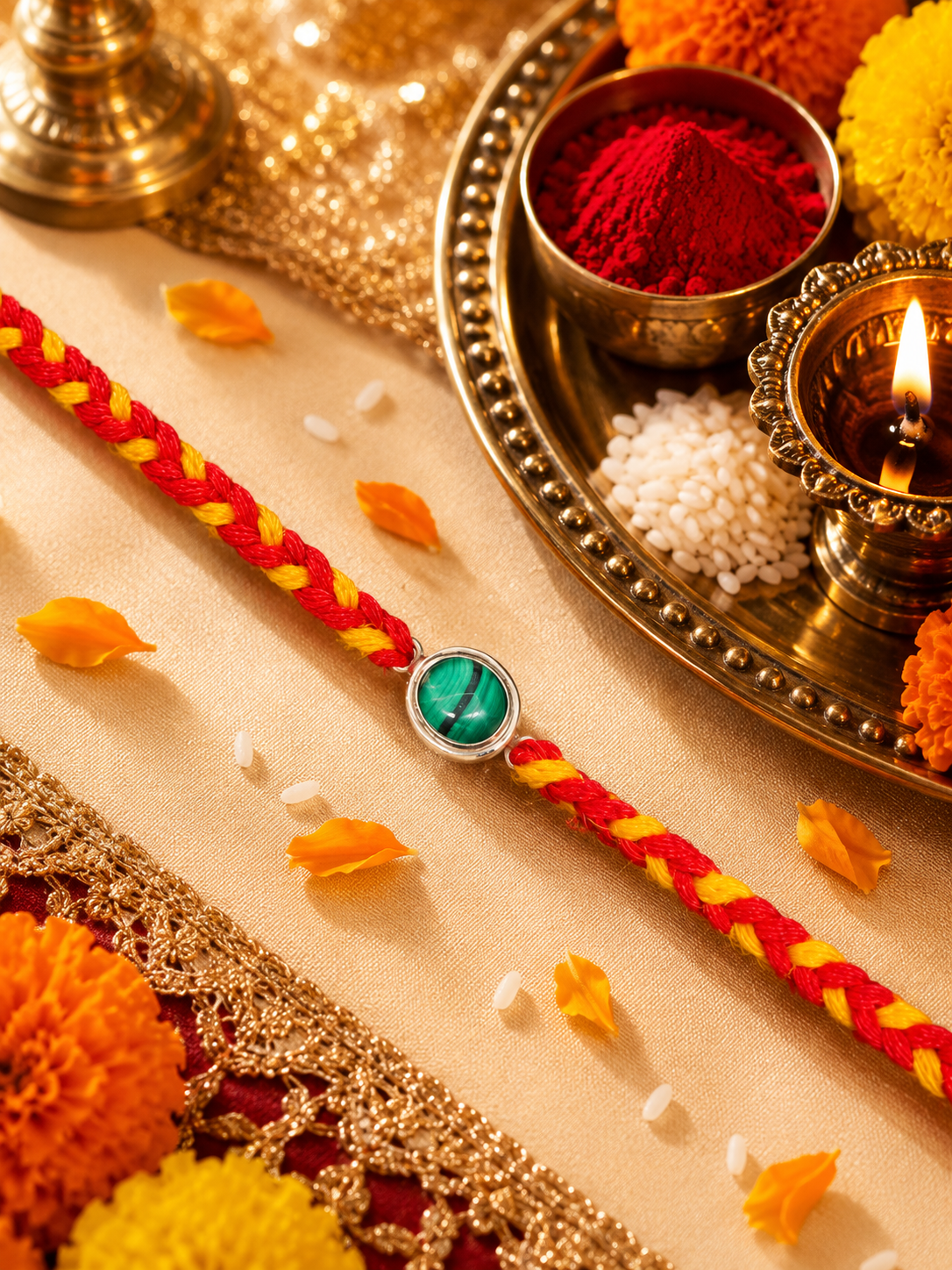 Stone Silver Rakhi