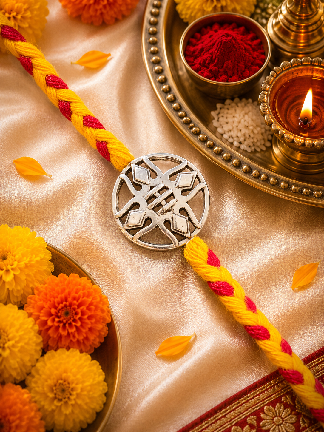 925 Sterling Silver Designer Rakhi