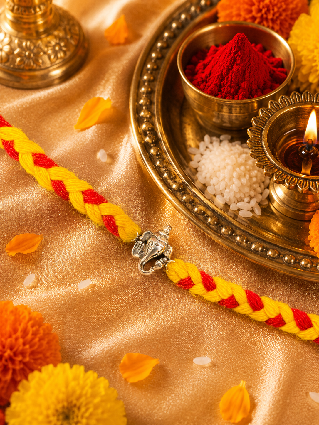 Silver Lord Ganesha Rakhi