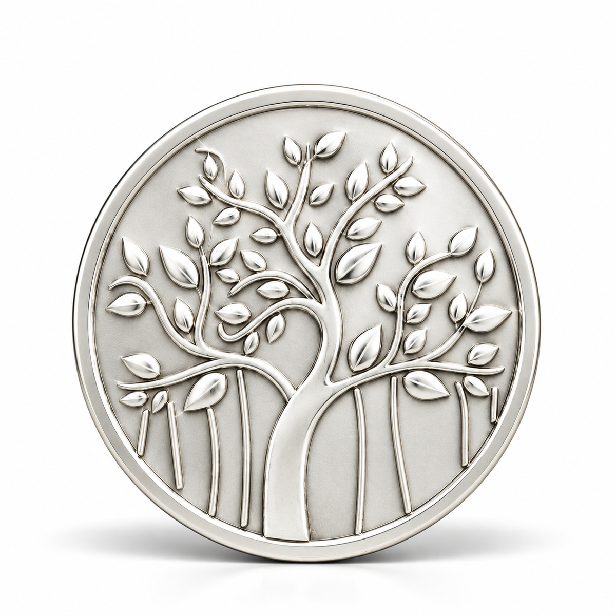 10 Gram 999 Fine Silver Coin with Leaf Design