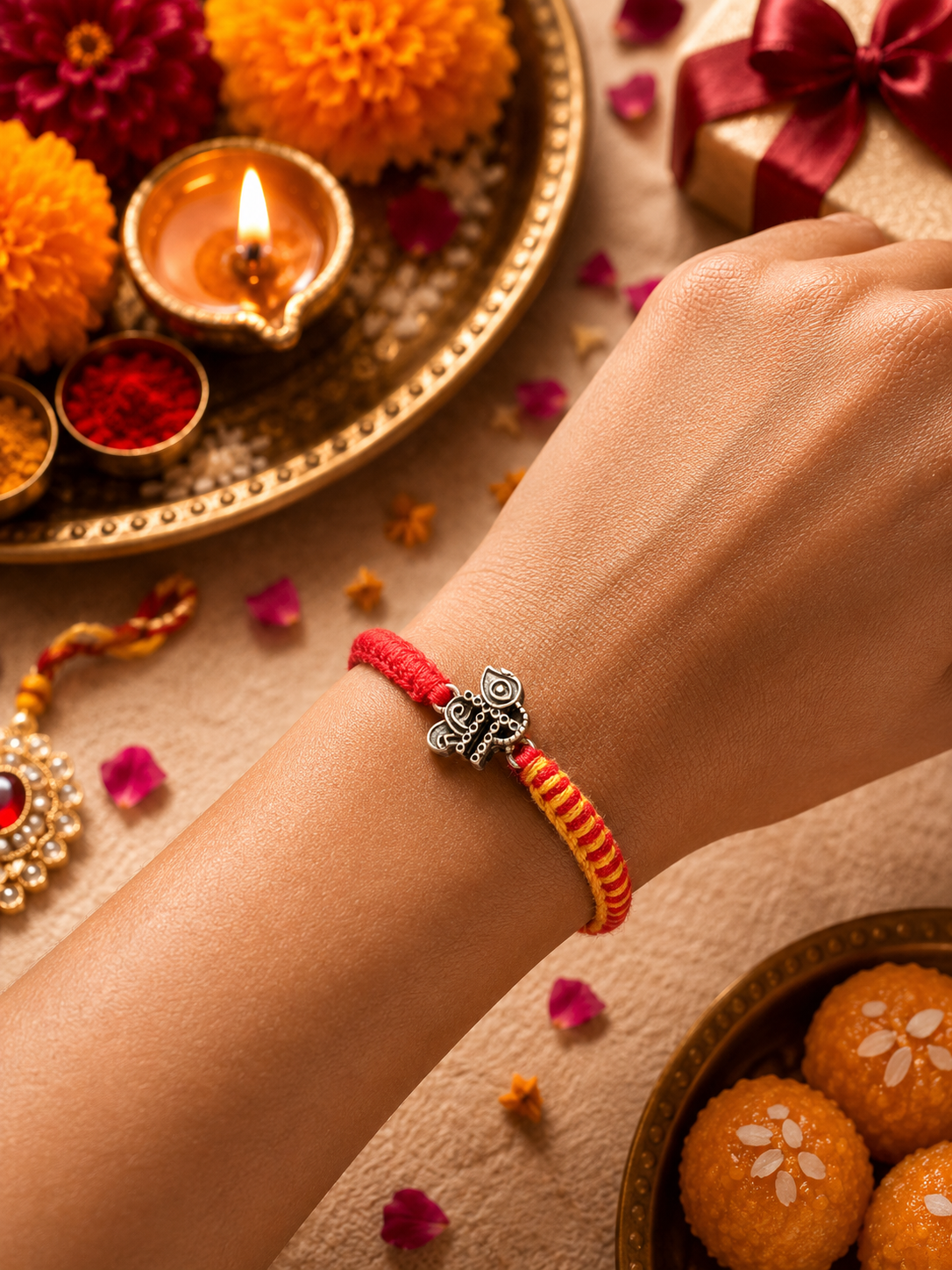 Silver Shree Rakhi