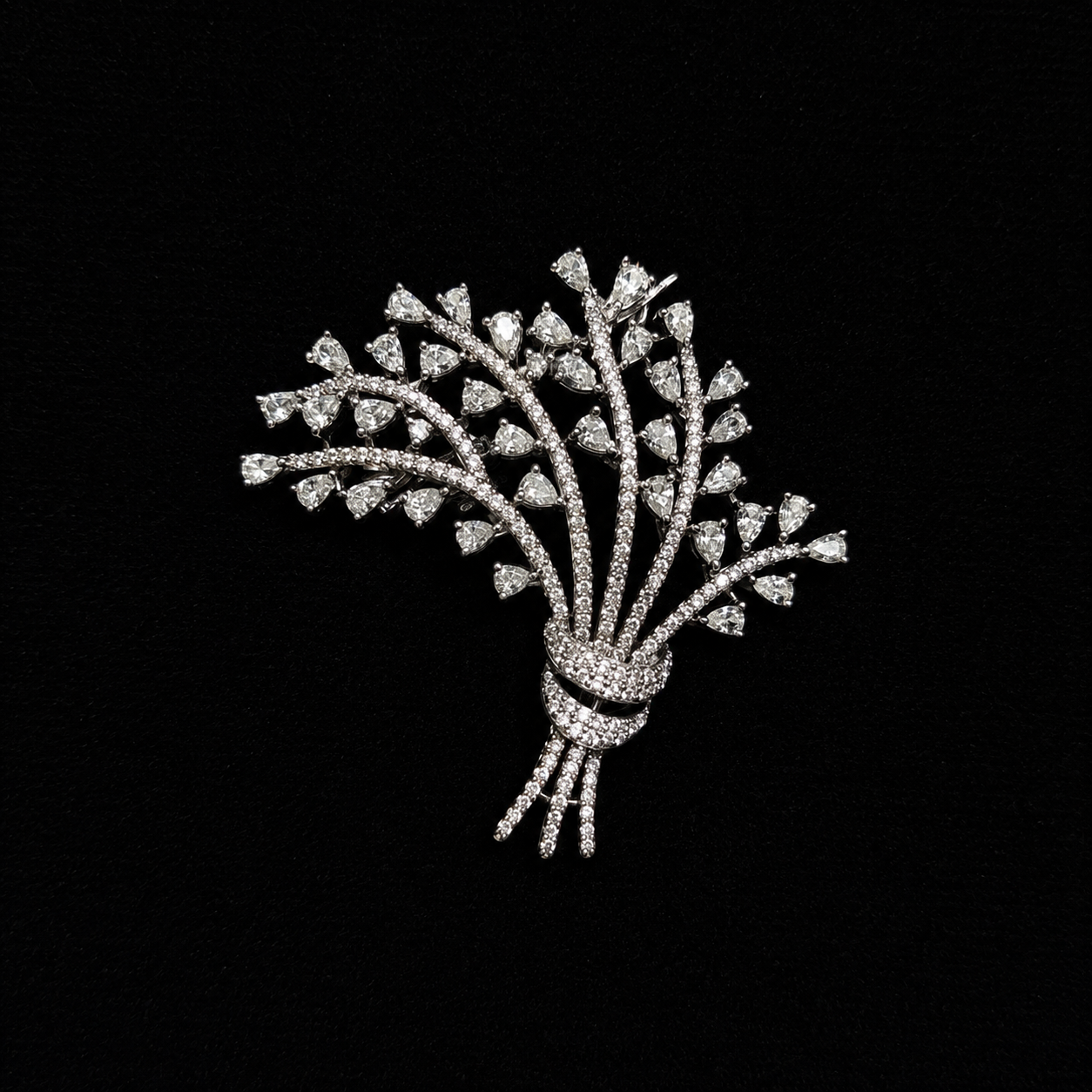 Luxury Crystal Floral Bouquet Brooch
