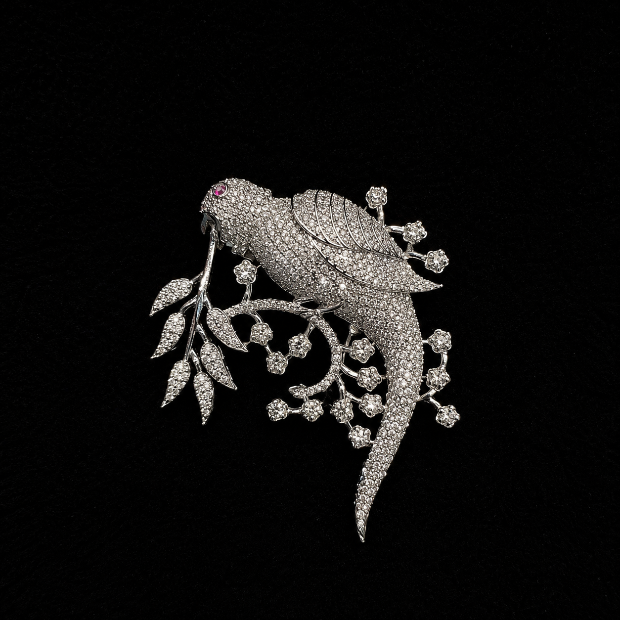 Luxury Crystal Bird Designer Brooch Pin