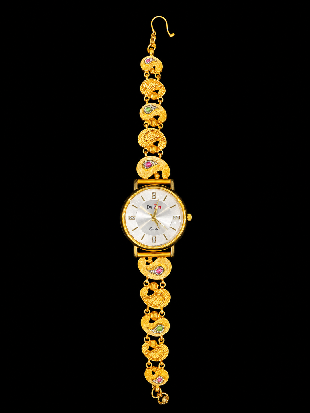 Traditional Gold+silver Tone Designer Women's Watch