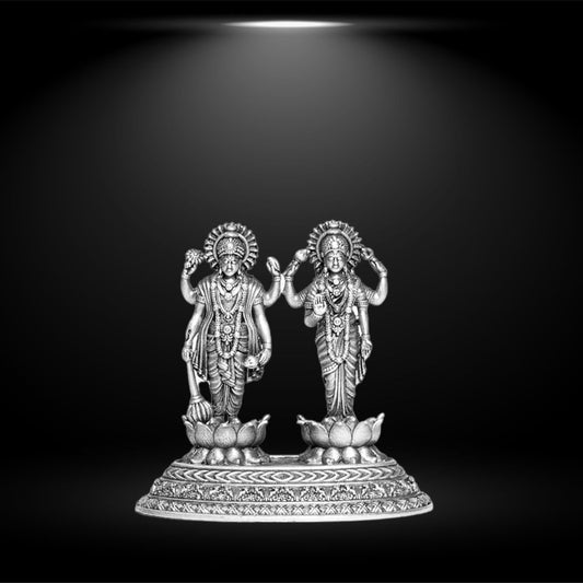 Candrin 925 Vishnu Ji With Laxmi Ji 2D Idol