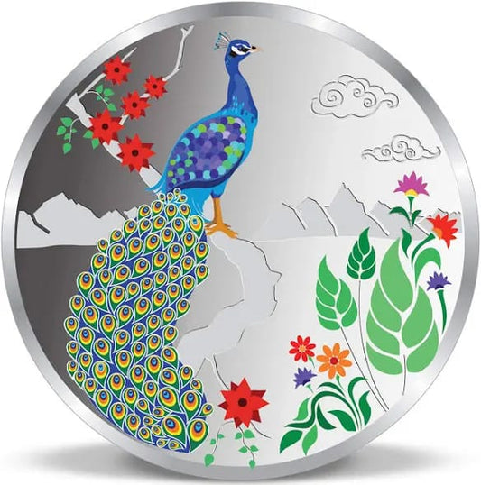 10 Gm Peacock 99.9 Silver Coin