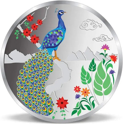 20 GM Peacock 99.9 Silver Coin