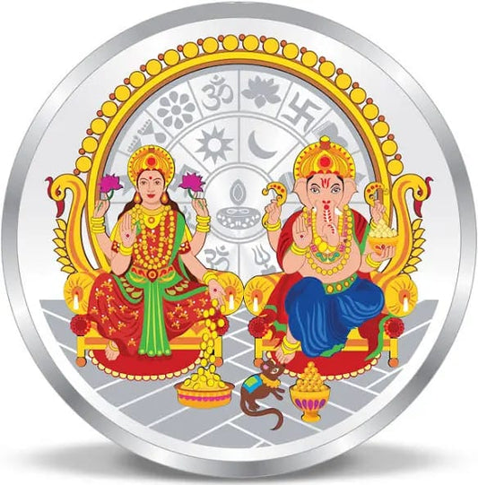 10 GM Laxmi Ganesh Ji 99.9 Silver Coin